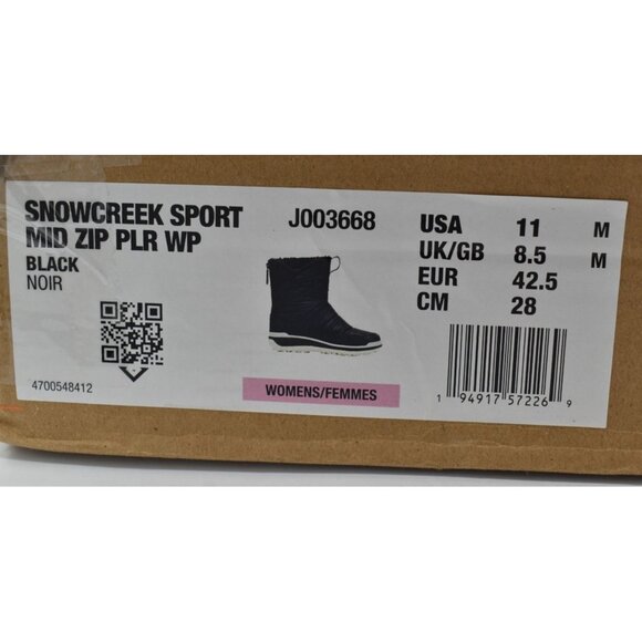 Merrell Womens 11 Snowcreek Sport Mid Zip Polar Black Waterproof Insulated Boots - Picture 12 of 12